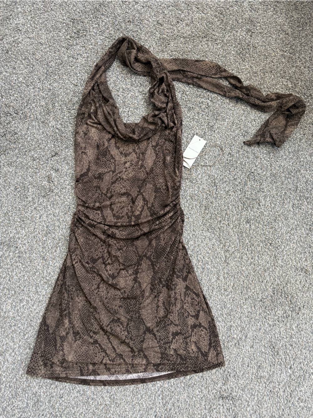 Abercrombie Brown Snakeskin Print Sleeveless Dress